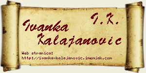 Ivanka Kalajanović vizit kartica